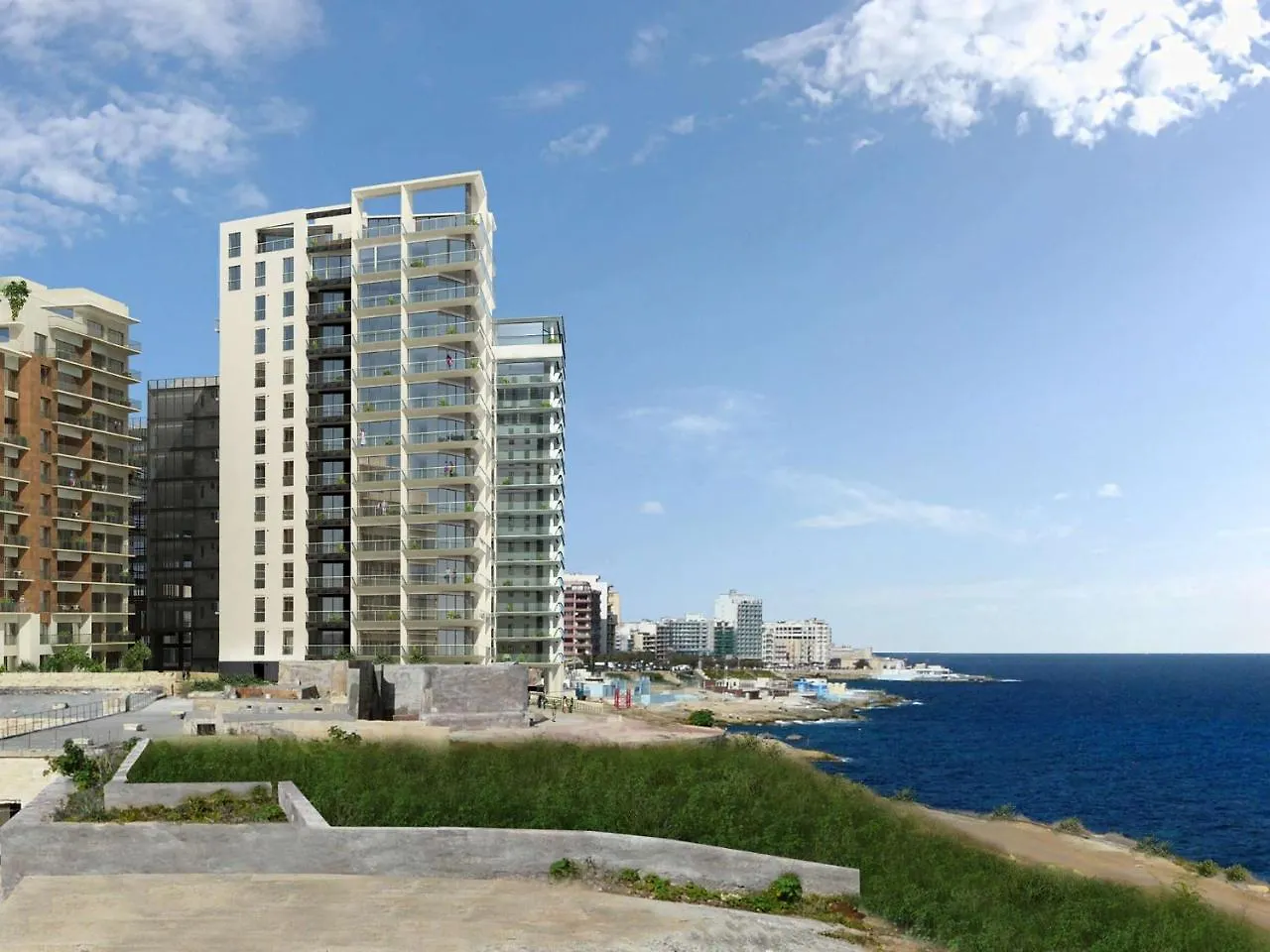 Apartment Luxury Apt Ocean Views In Tigne Point, With Pool Sliema